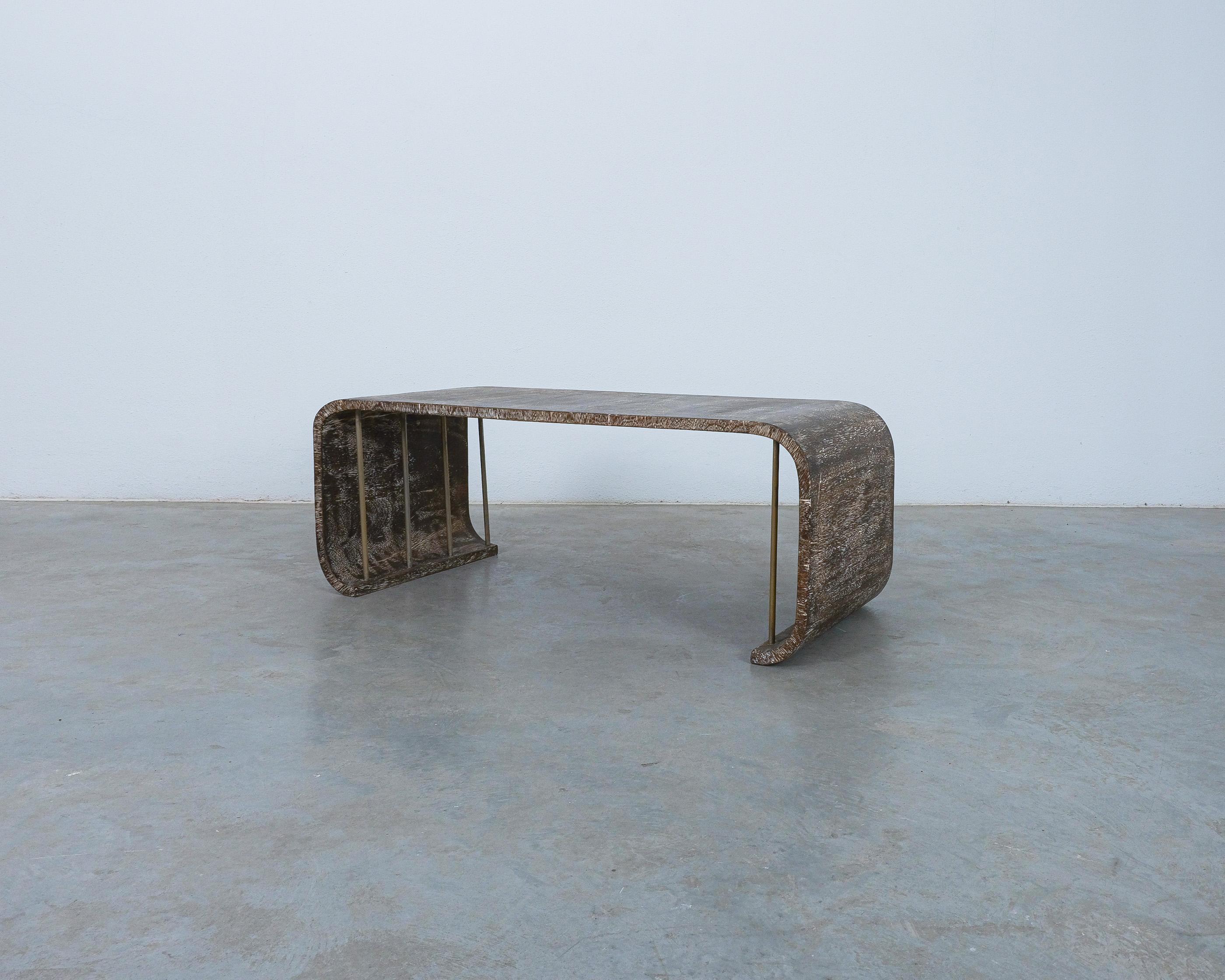 Comté Coffee Table From Cerused Oak, Argentina, 1940 For Sale 2