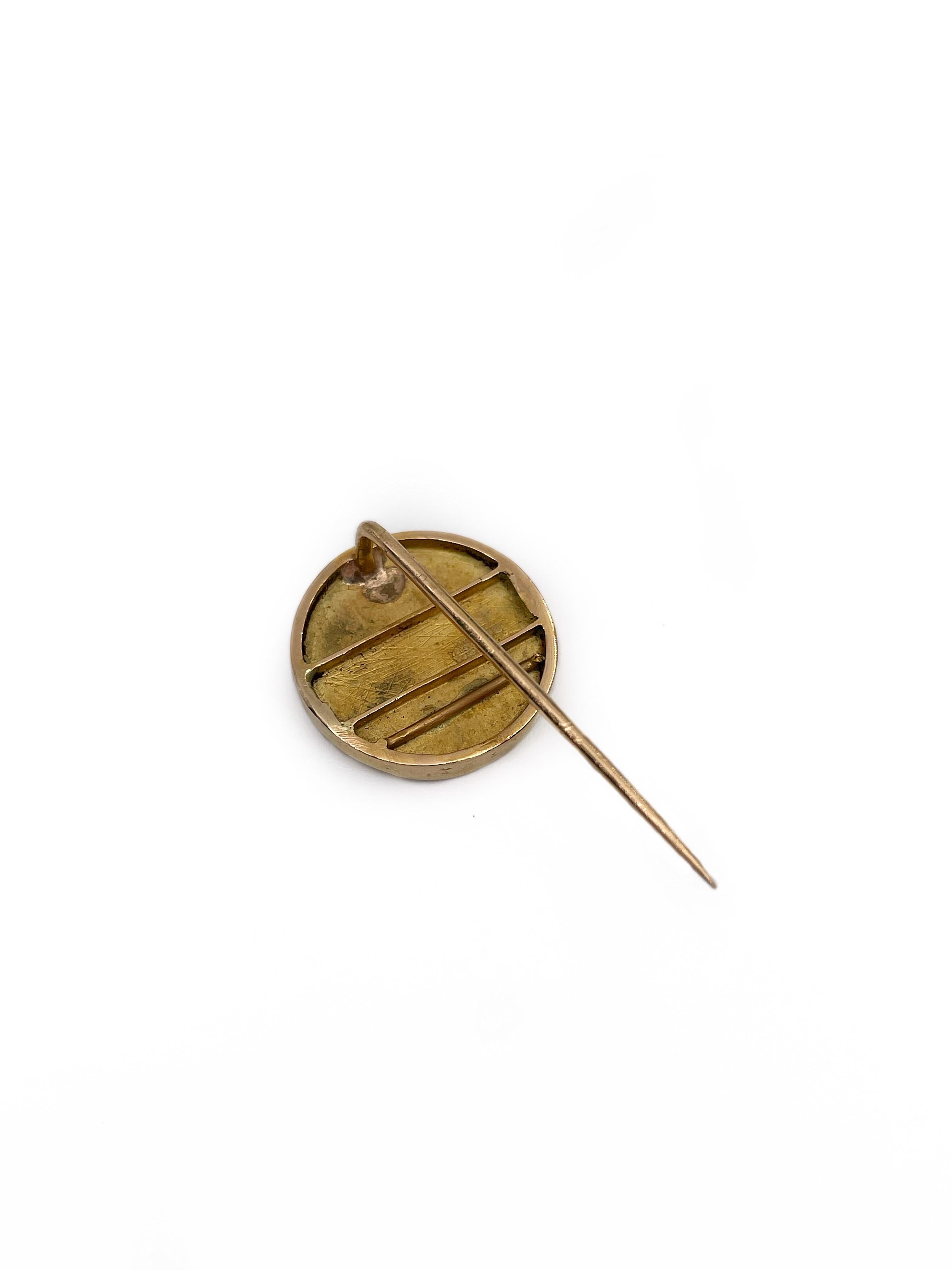 Comte Prosper D’Epinay De Briort Art Nouveau 18K Yellow Gold Lady Tie Pin 1