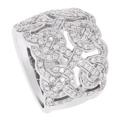 Rosior one-off Cocktail Ring set with Diamonds in White Gold