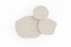 Set di 3 tavolini da caffè nidificanti Saara, pietra calcarea francese Buffon