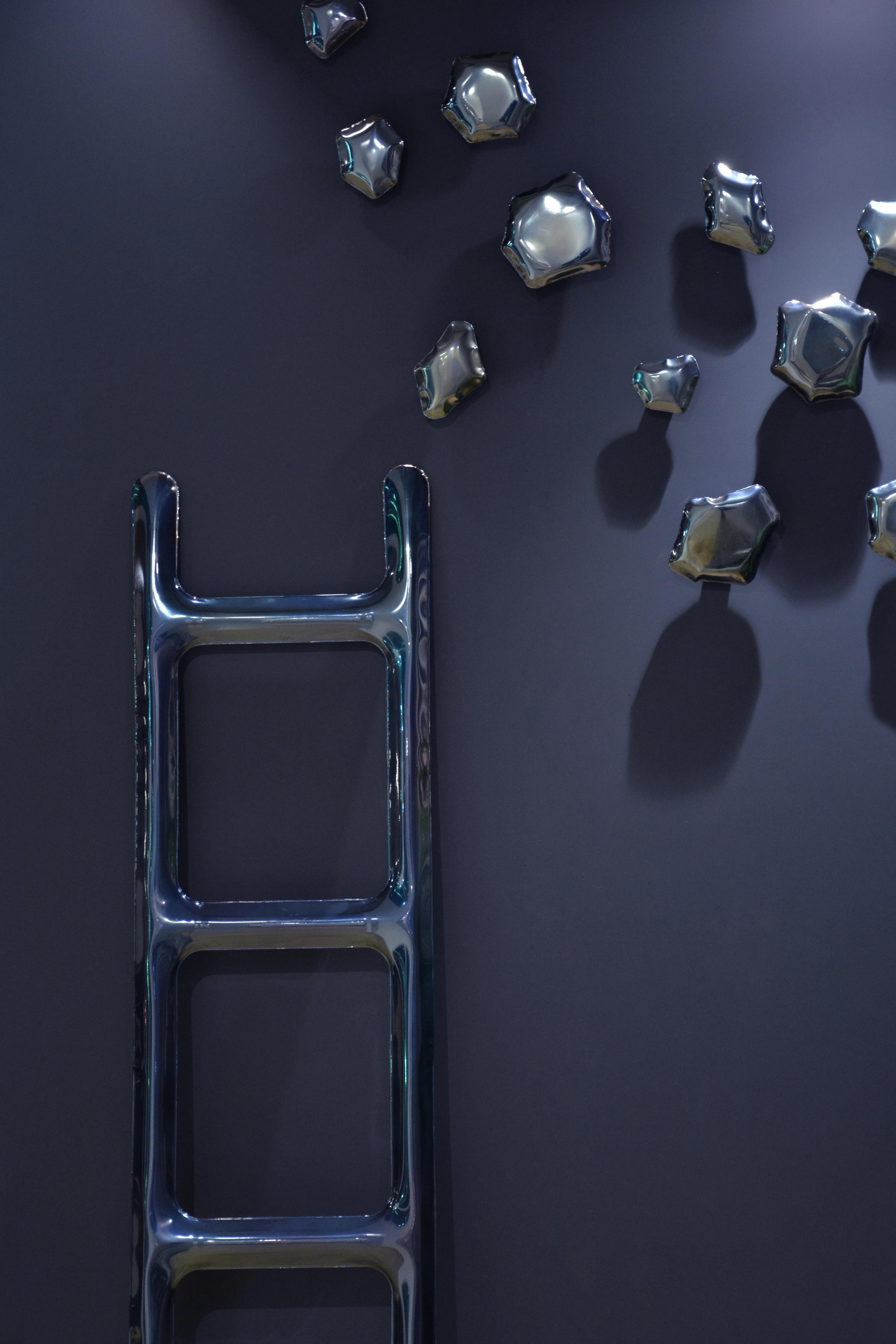 Contemporary Set of 12 'Kamyki' Mirrors by Zieta, Cosmic Blue For Sale 4