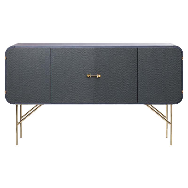 Contemporary Sideboard, Credenza in Veneered Wood, Solid Wood and ...