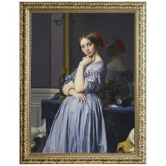 Comtesse d'Haussonville, after Neoclassical Oil Painting by Artist Jean Ingres