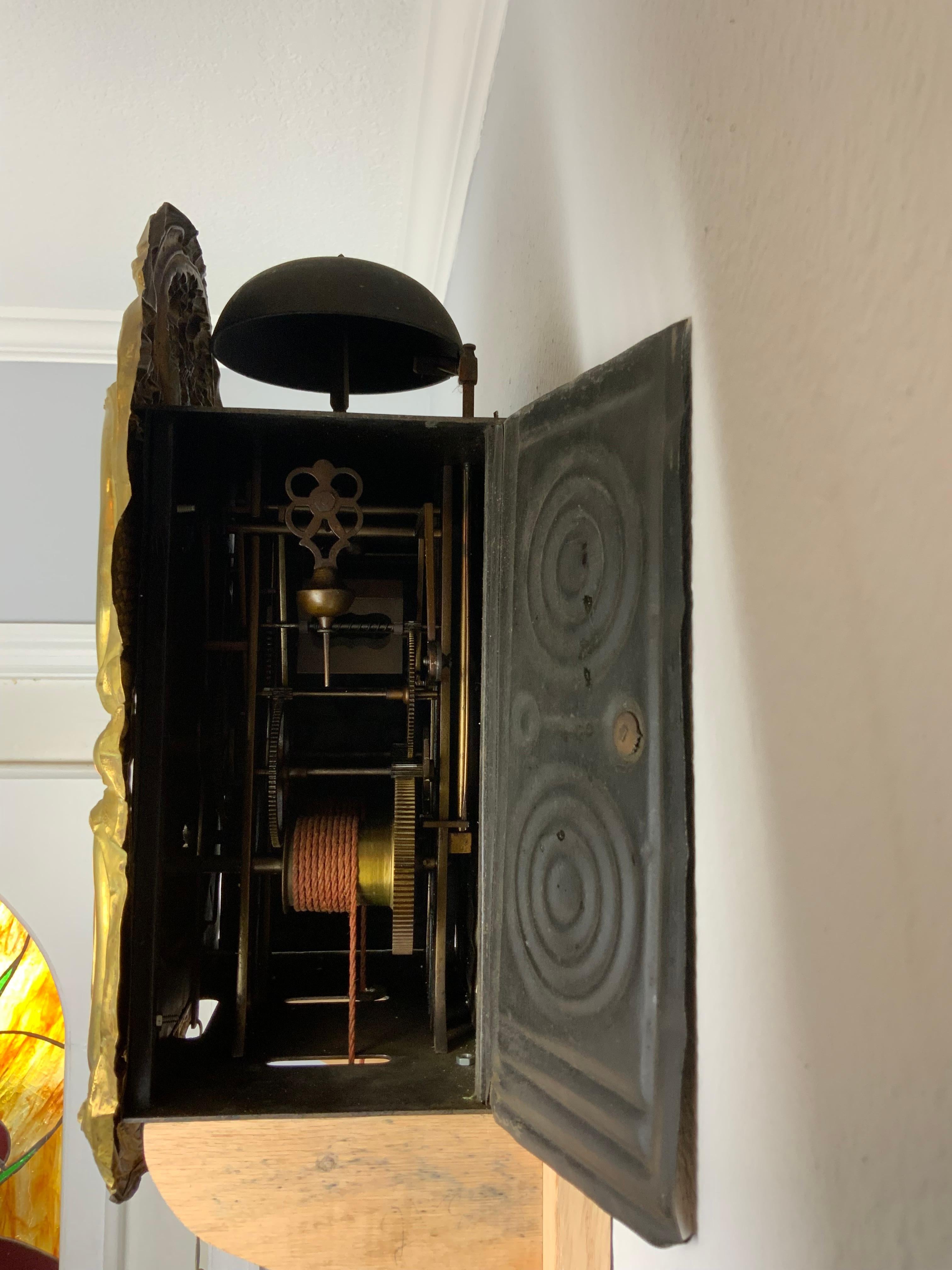 Brass Comtoise Morbier Wall Clock For Sale