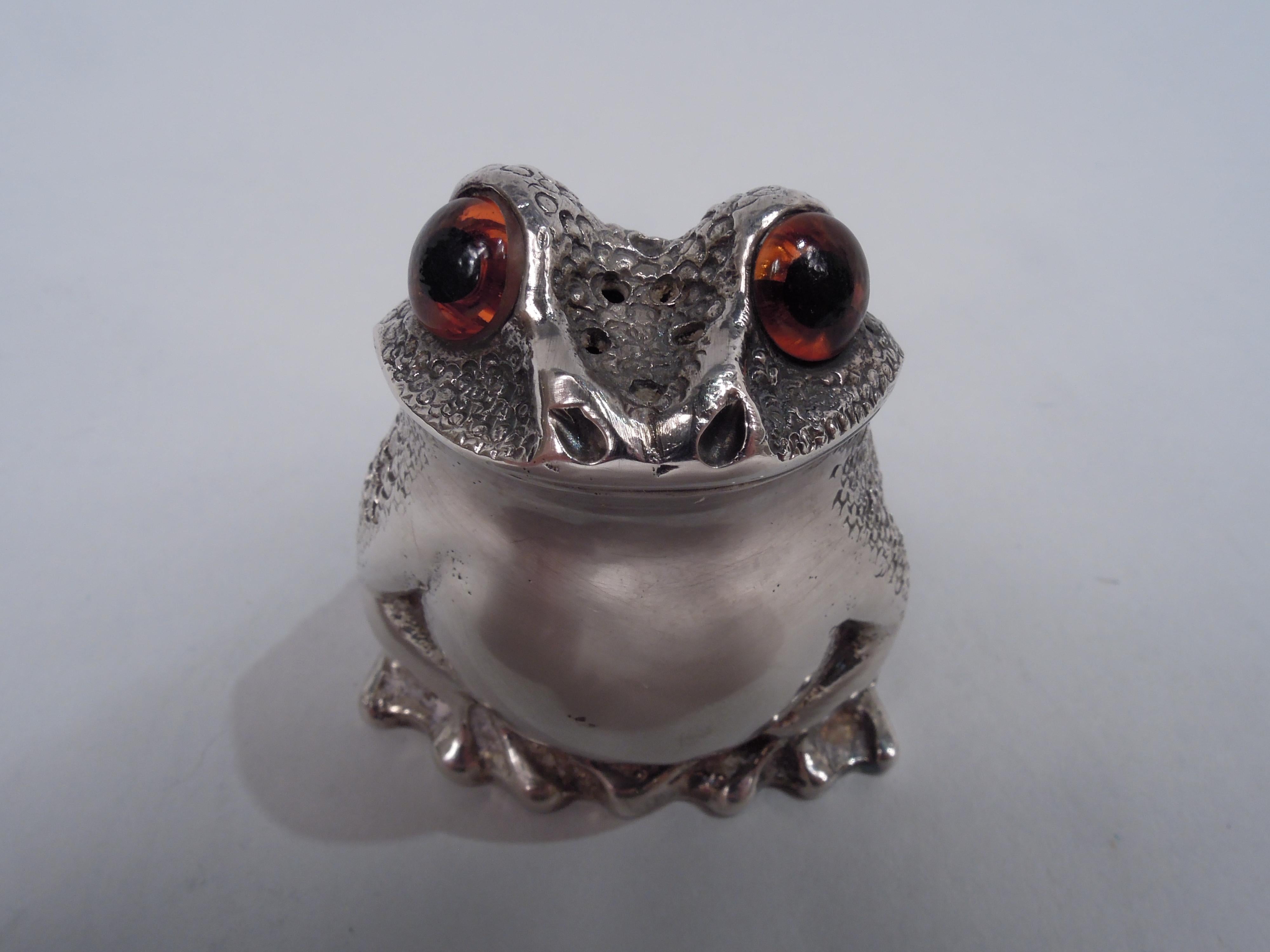 Comyns English Frog Condiment Set with Mustard Pot & Shakers, 1980 1