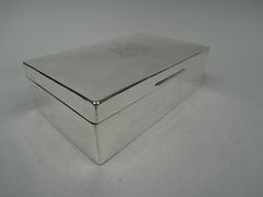 Comyns Sterling Silver Box with British Army Regimental Coat of Arms