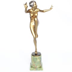 "Con Brio" Art Deco Bronze Figure of an Elegant Dancer by Josef Lorenzl