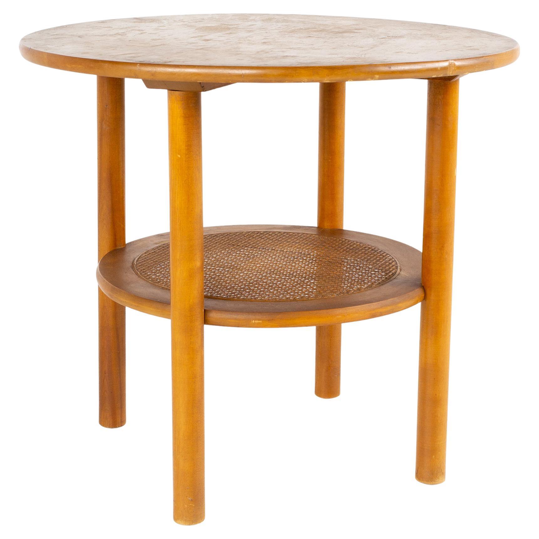 Conant Ball Maple and Cane Side Table