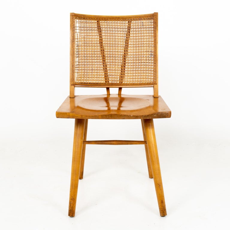 Conant ball mid century cane back dining chair

The chair is 18 wide x 20 deep x 33.25 inches high, with a seat height of 17.25 inches

All pieces of furniture can be had in what we call restored vintage condition. That means the piece is