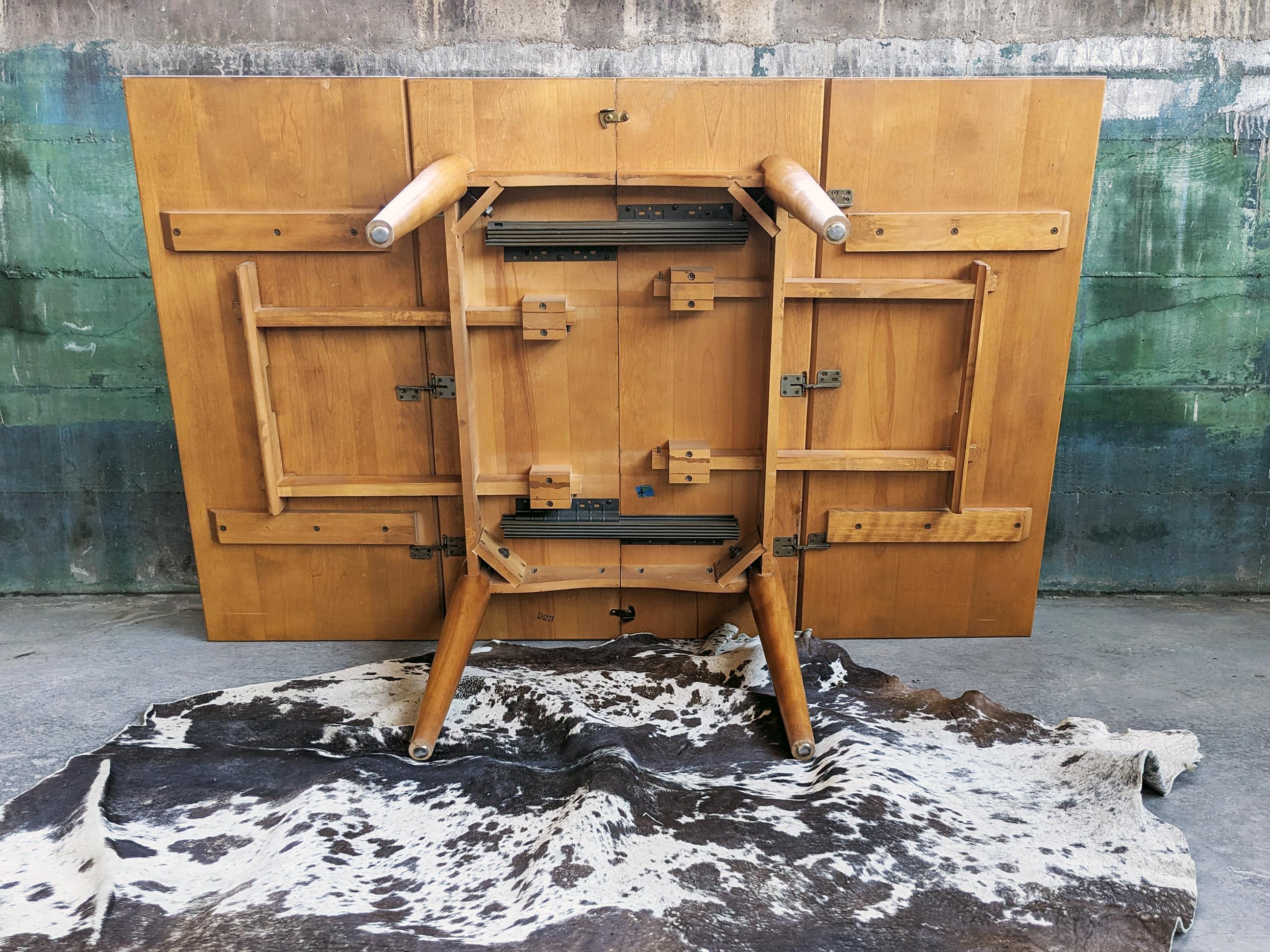 Conant Ball Mid Century Drop Leaf Dining Table en érable avec 4 feuilles ! en vente 3