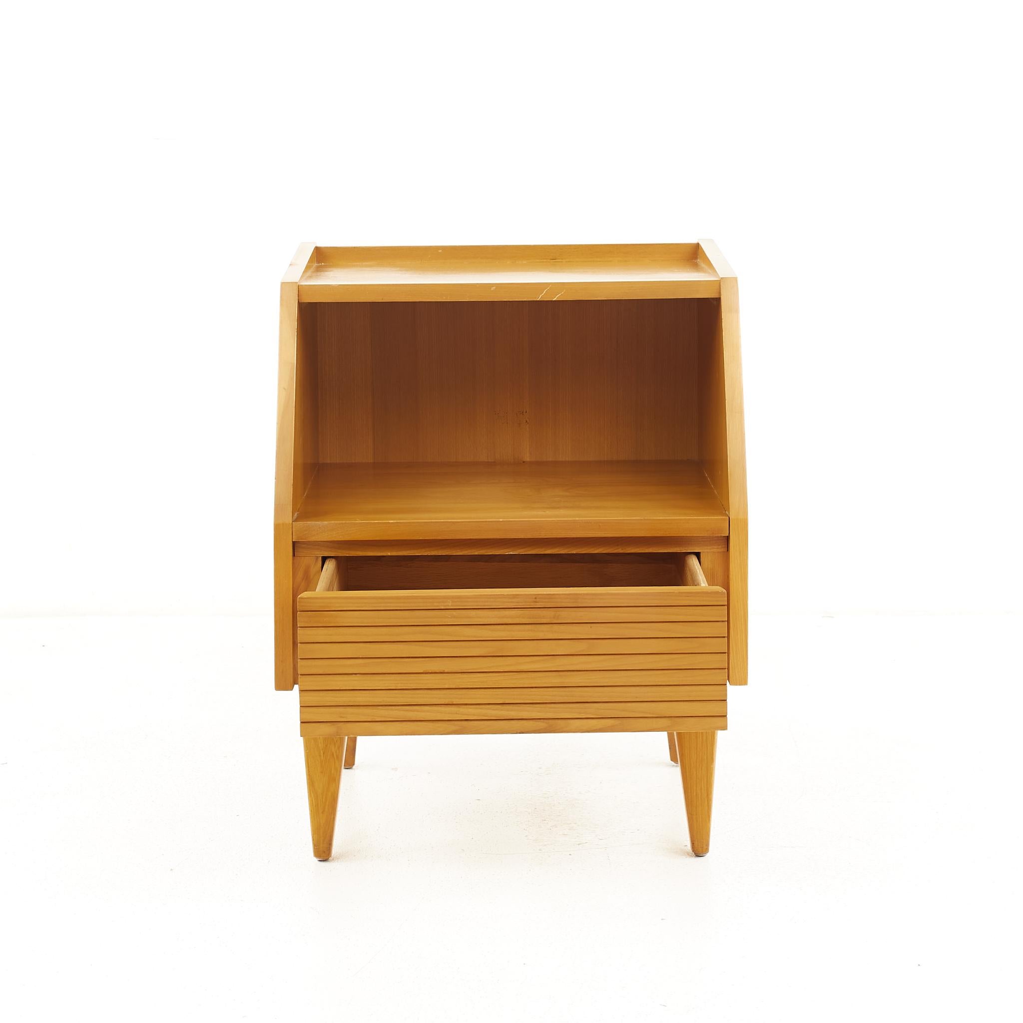 Conant Ball Mid Century Maple Nightstands, A Pair 1