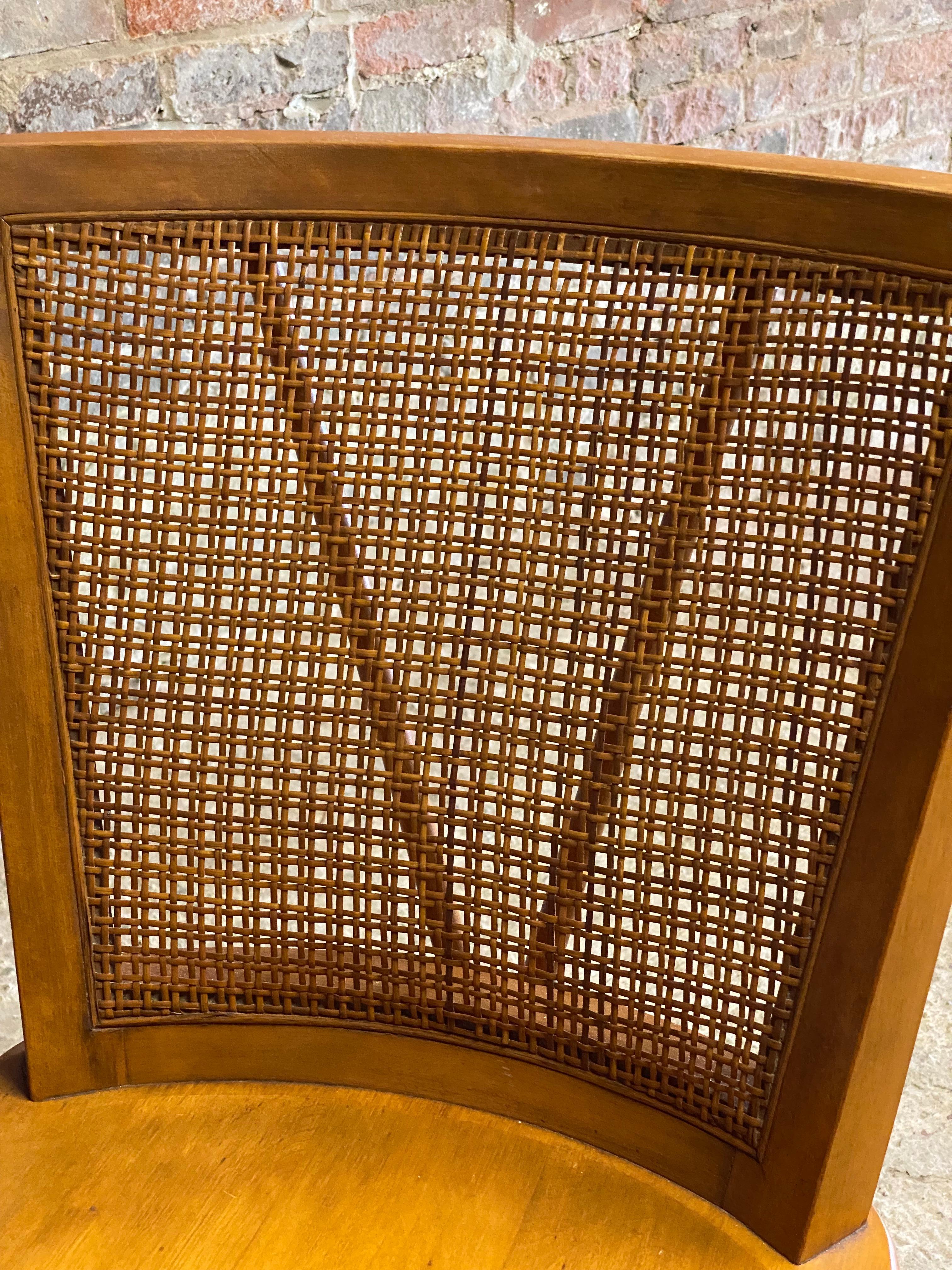 Conant Ball Mid-Century Modern Maple and Cane Back Chair In Good Condition In Garnerville, NY