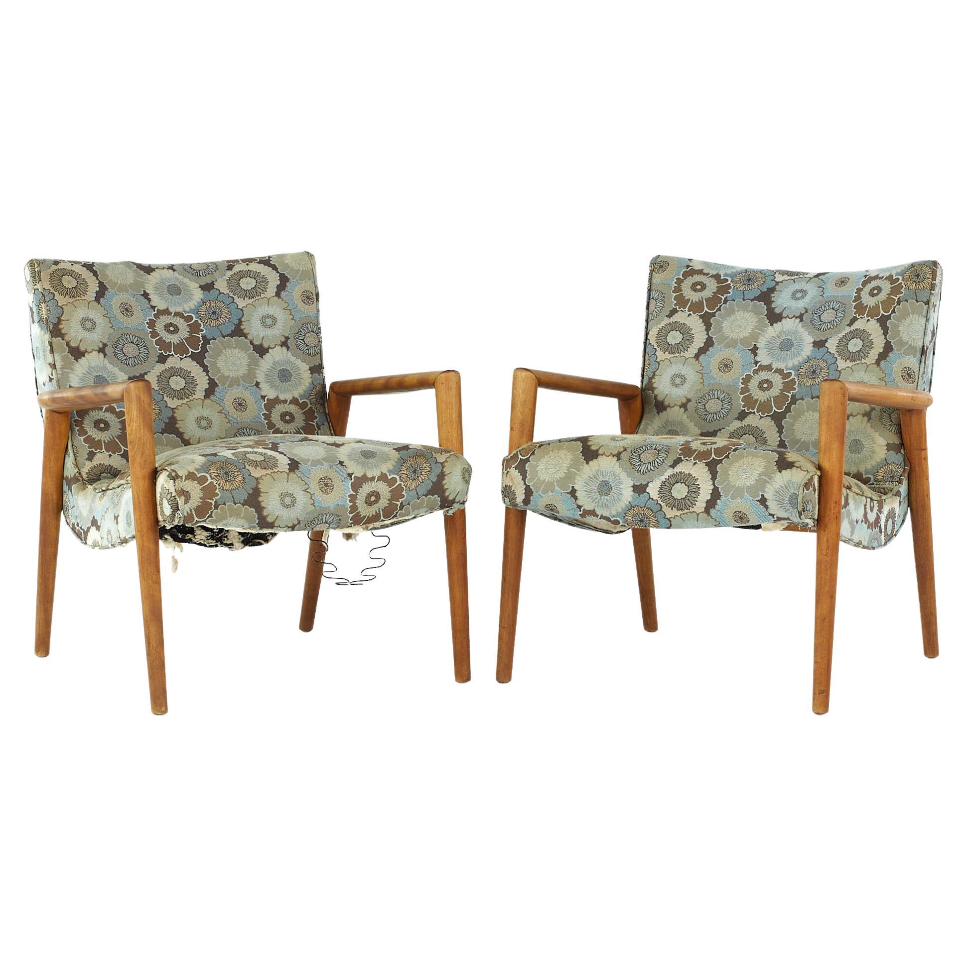 SOLD 03/25/24 Conant Ball Midcentury Slouch Lounge Chairs, Pair