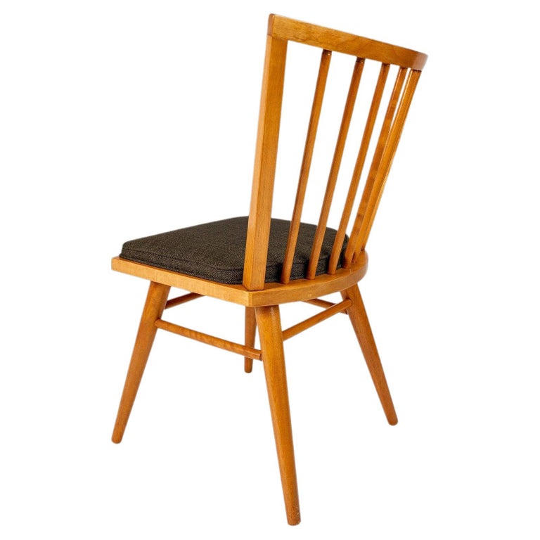 Conant Ball Spindle Desk Chair / Side Chair in Solid Maple, C. 1960s