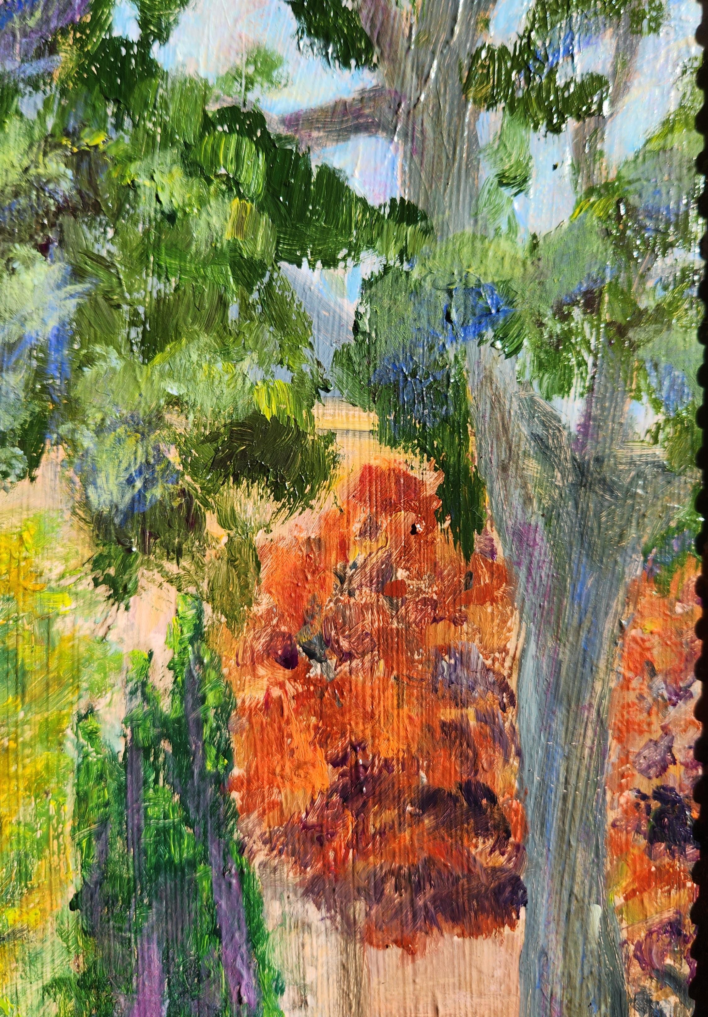 Oil on Canvas Landscape -- City Garden For Sale 1