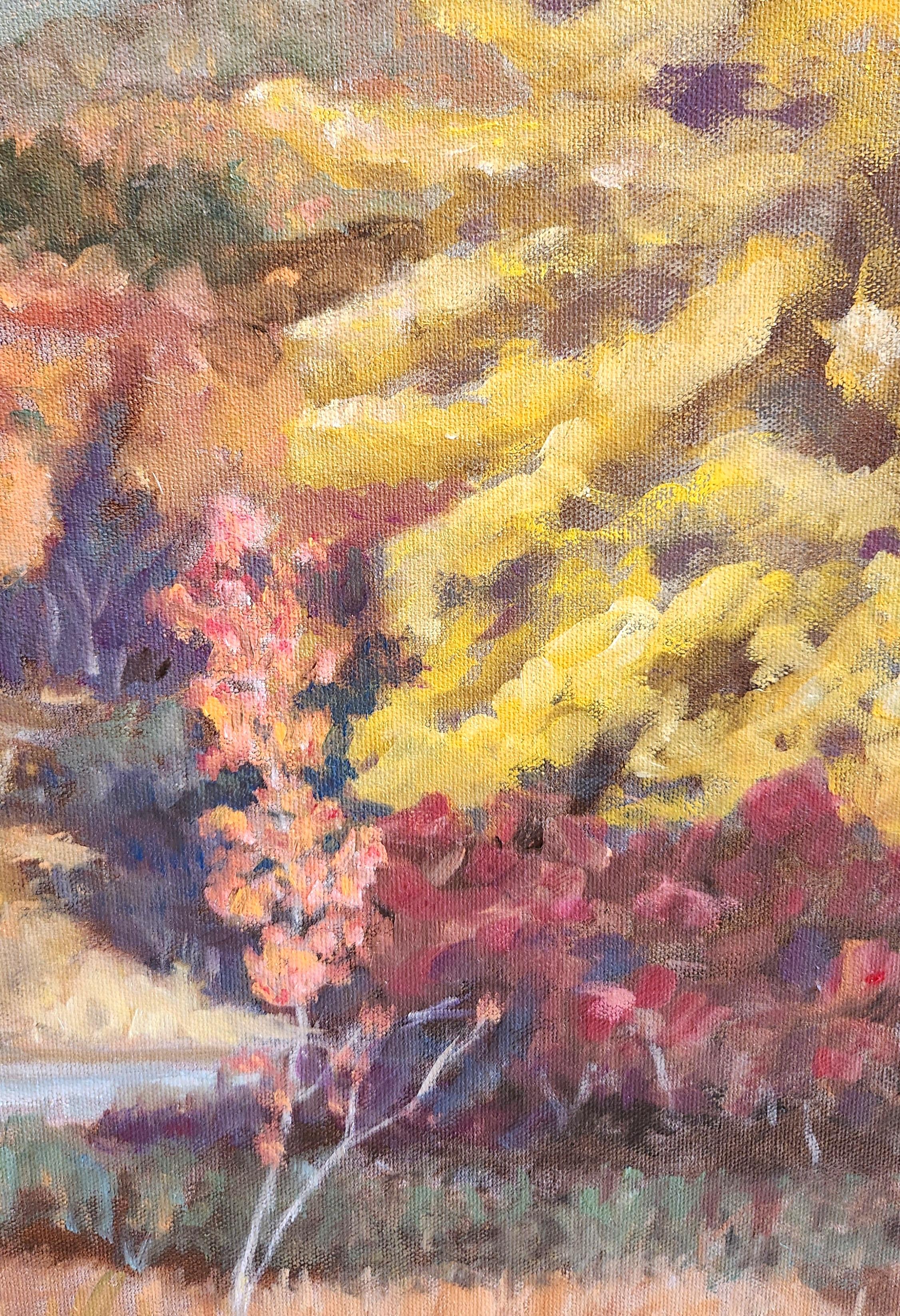 Pittura olio su tela -- Santanoni da A. Simon Pond in vendita 2