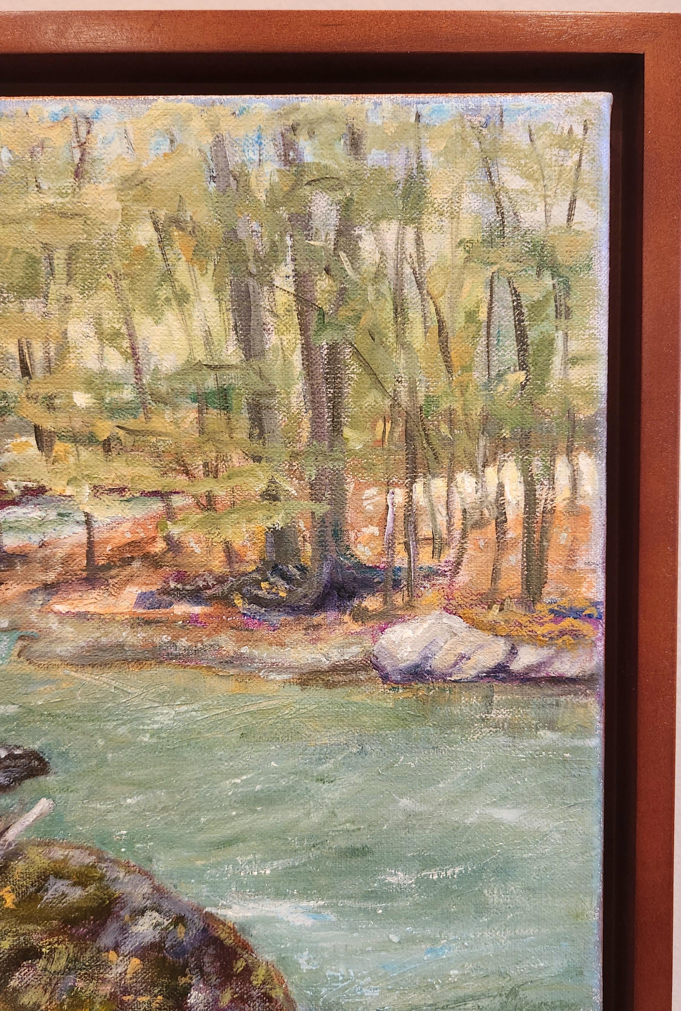 Ölgemälde auf Leinen - Grüne Flussfelsen (Amerikanischer Impressionismus), Painting, von Conard Holton
