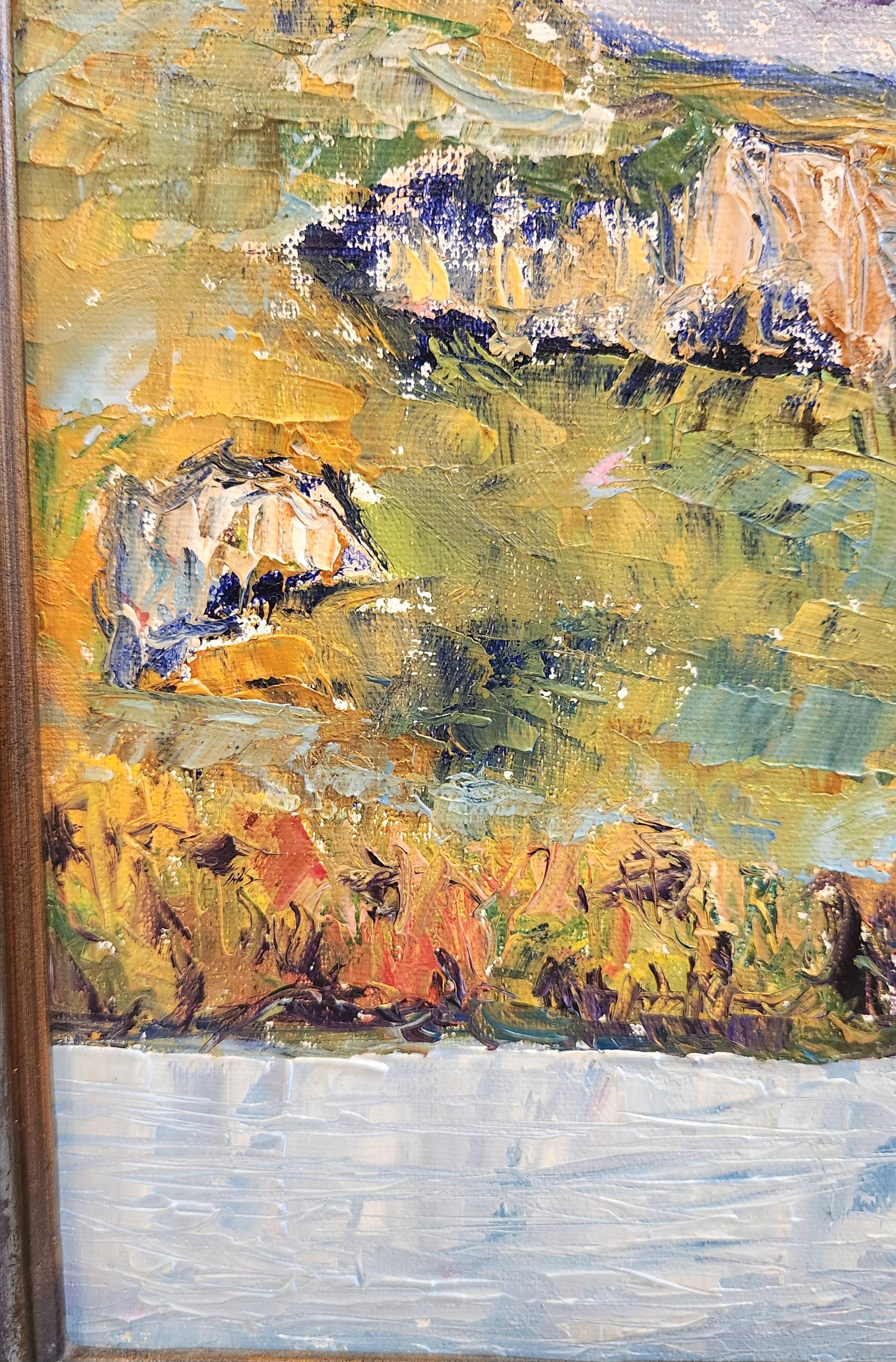 Oil on Linen Painting -- Shelving Rock 2 For Sale 4