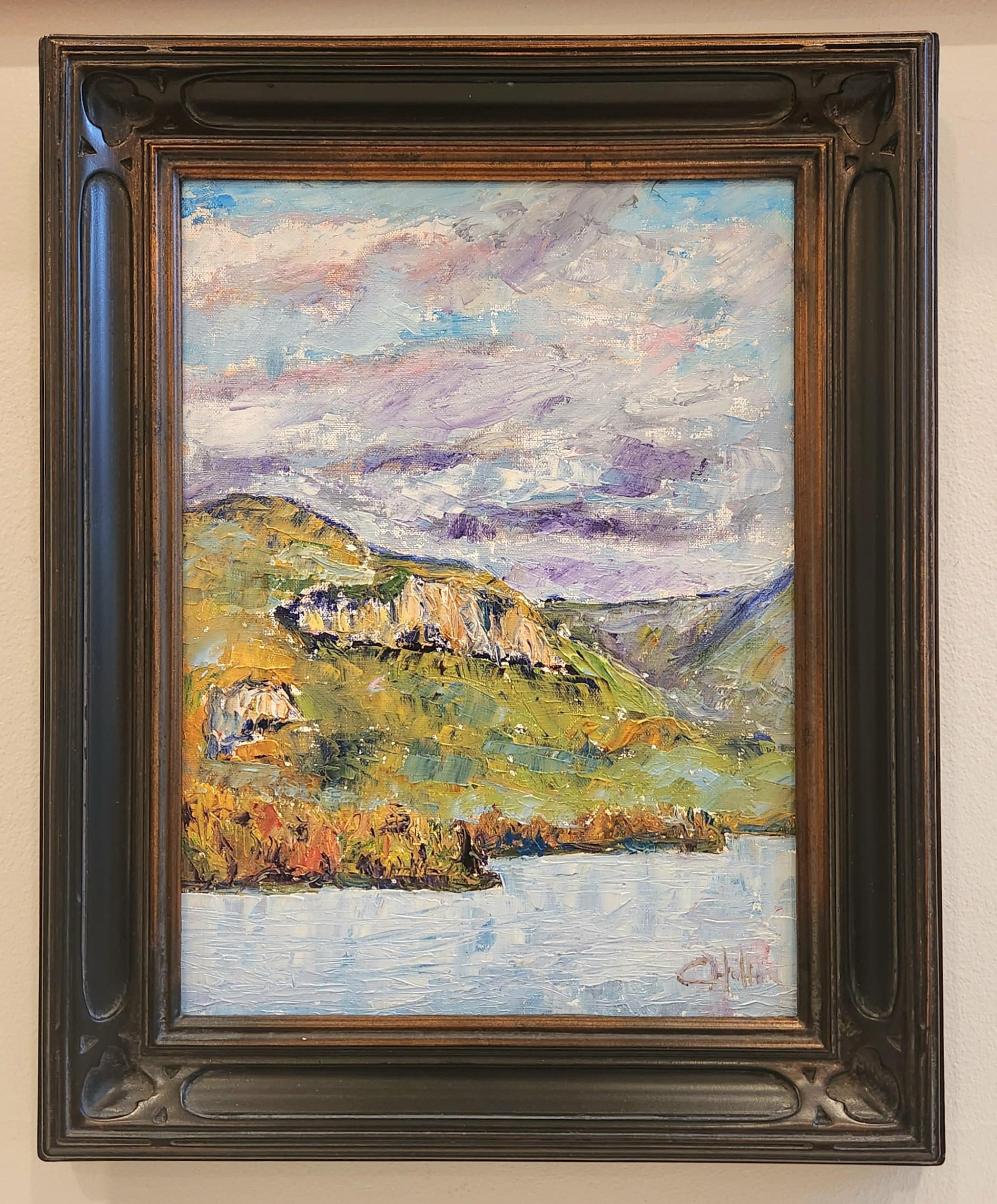 Landscape Painting Conard Holton - Peinture à l'huile sur lin - Étagère Rock 2