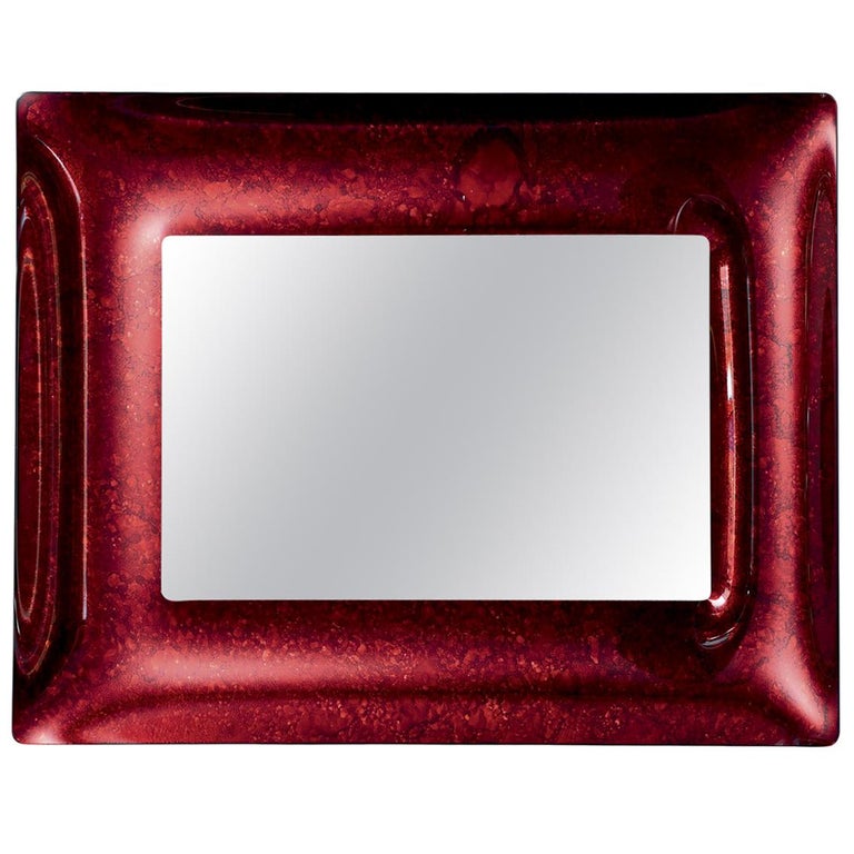 Concave 523 Red Wall Mirror For At, Red Wall Mirror