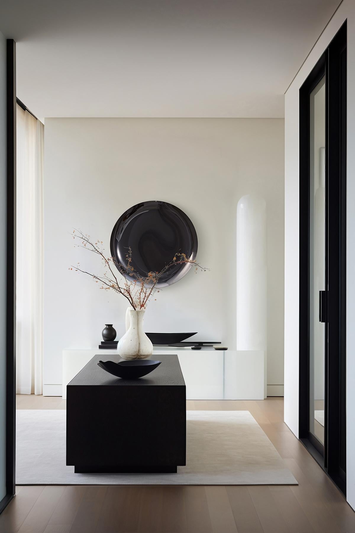 Turc Miroir noir concave par Homa en vente