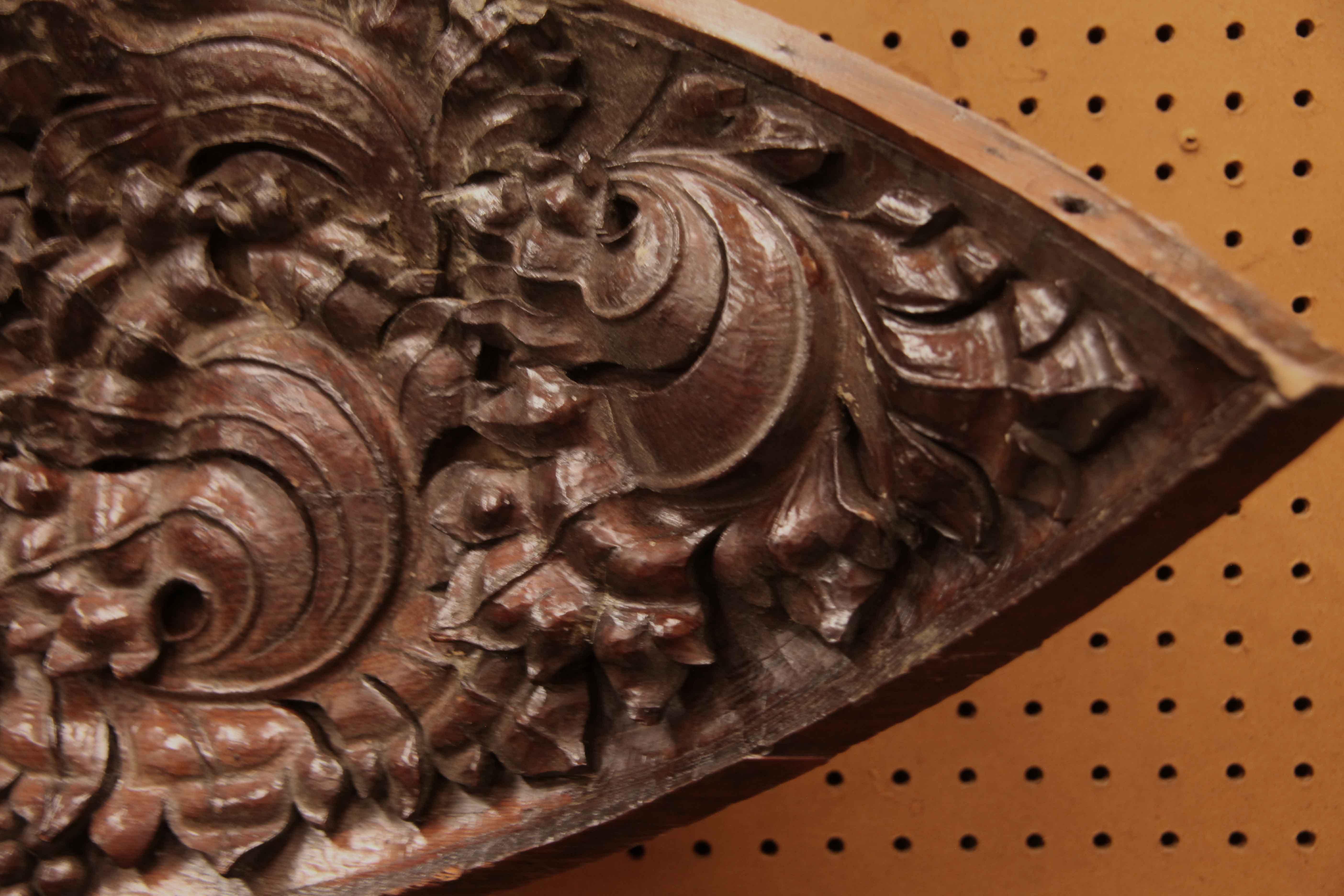 Hand-Carved Concave Carving For Sale