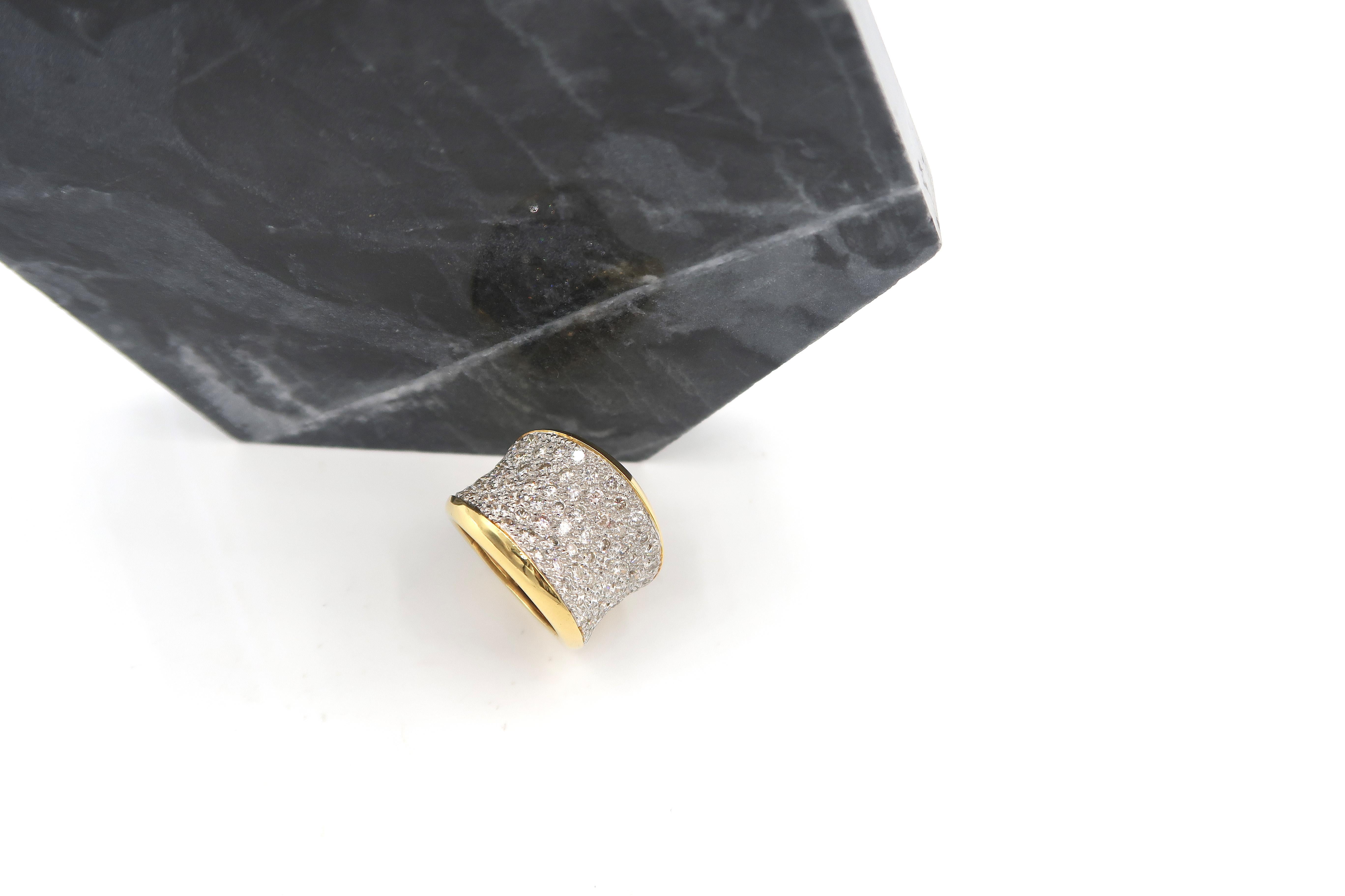 gold diamond pave ring