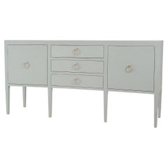 Concave Modern Sideboard - Blue Linen