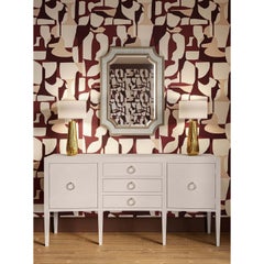 Concave Modern Sideboard - Cream Linen