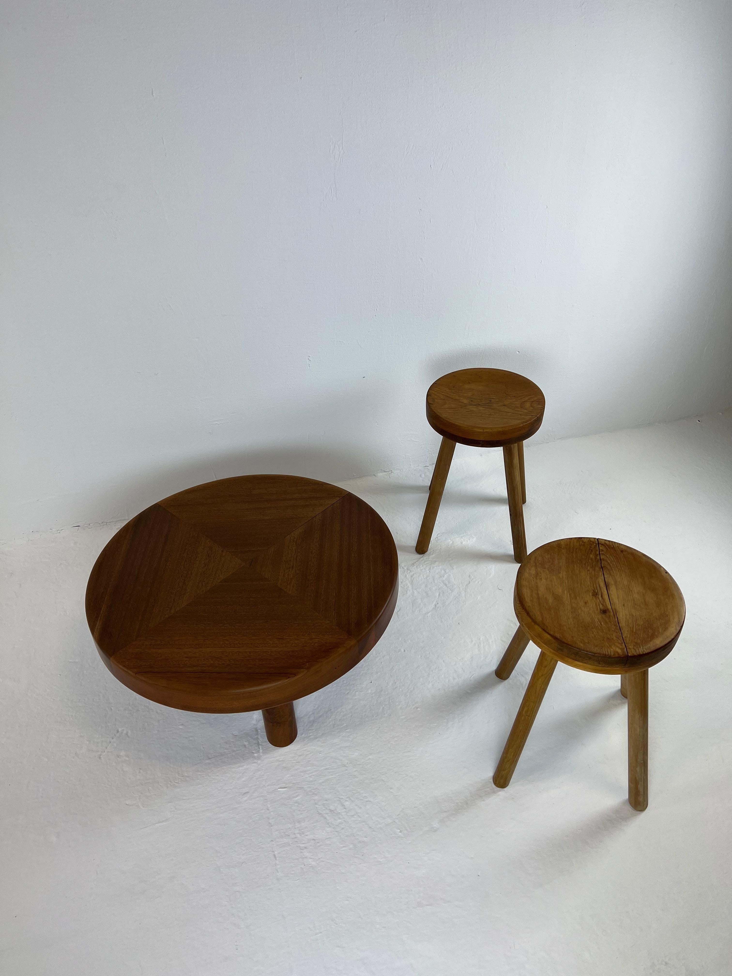 Mid-20th Century Concave Modernist Stools For Sale