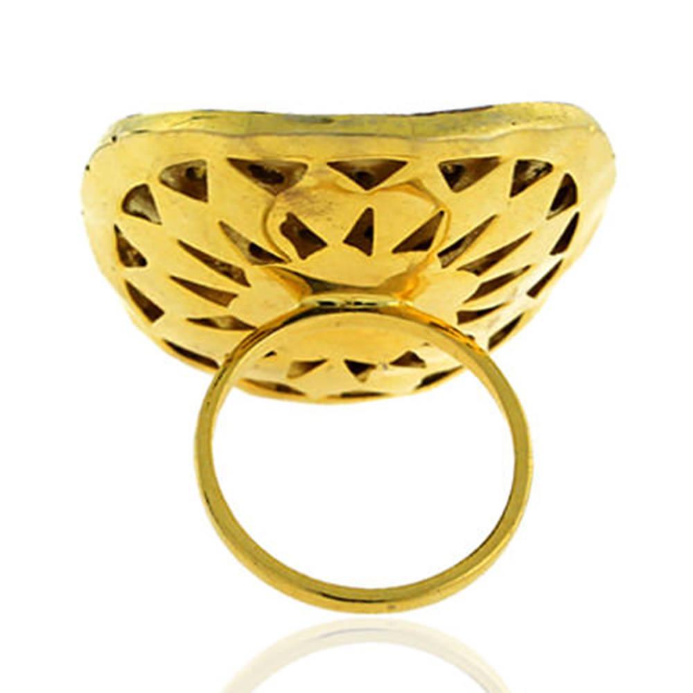 Art Deco Concave Rosecut Diamond Ring For Sale