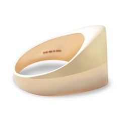 Concave Signet Ring in 9 Karat Gold by Allison Bryan