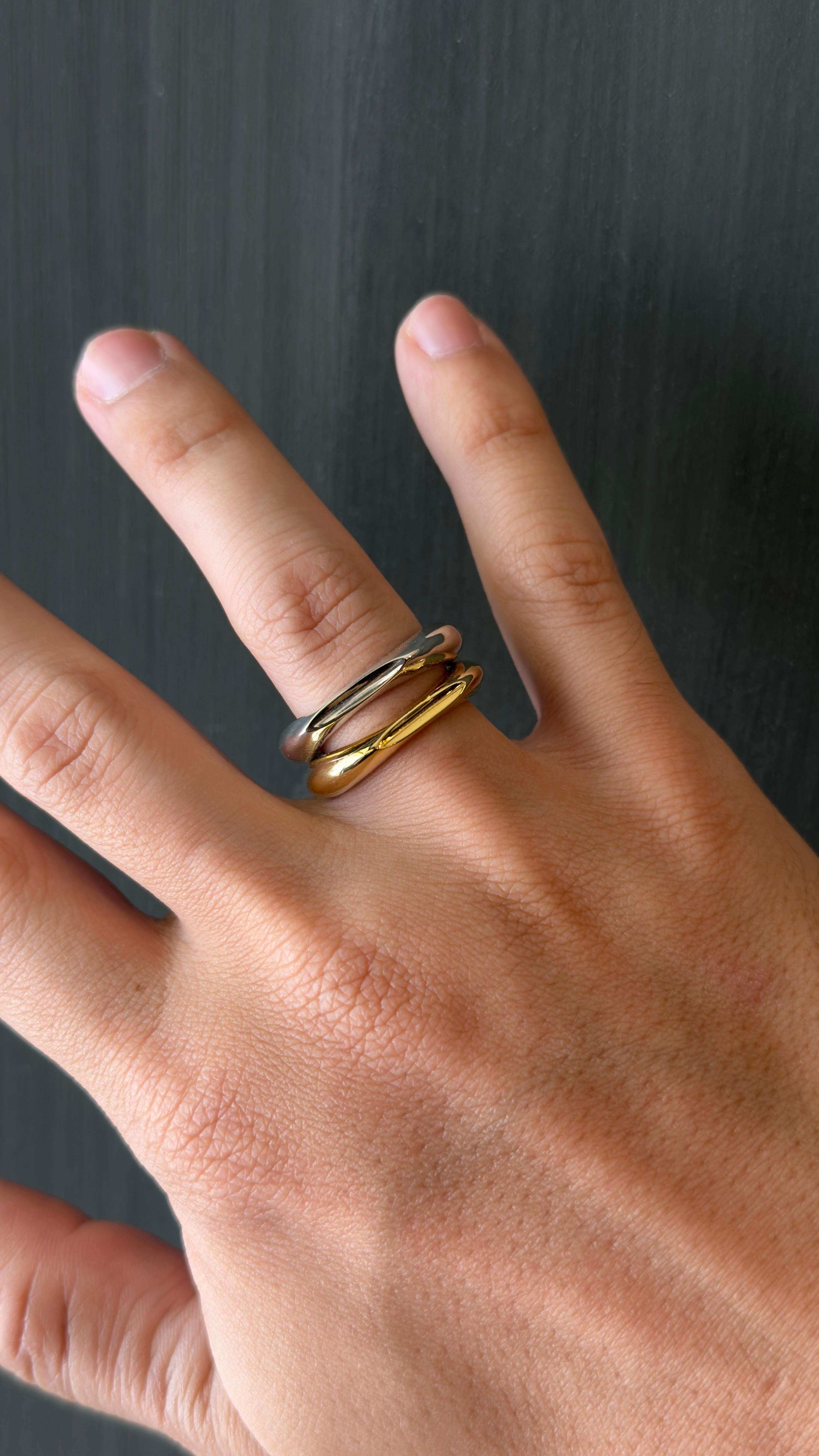 Concavo Mini-Silberring aus Silber – von Crayons Sao Paulo für Damen oder Herren im Angebot
