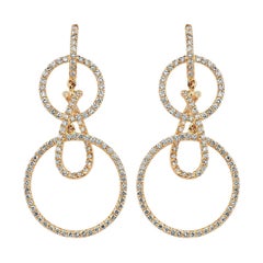 Boucles d'oreilles concentriques en or 18k