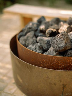 Concentric Gas Fire Pit in Steel by ORCA