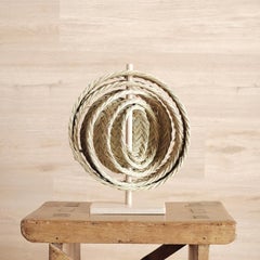 Concentric Sculpture - Organic Modern Sculpture, Golden color