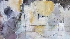 "Concept, une grande peinture abstraite multicolore de Kathi Robinson Frank