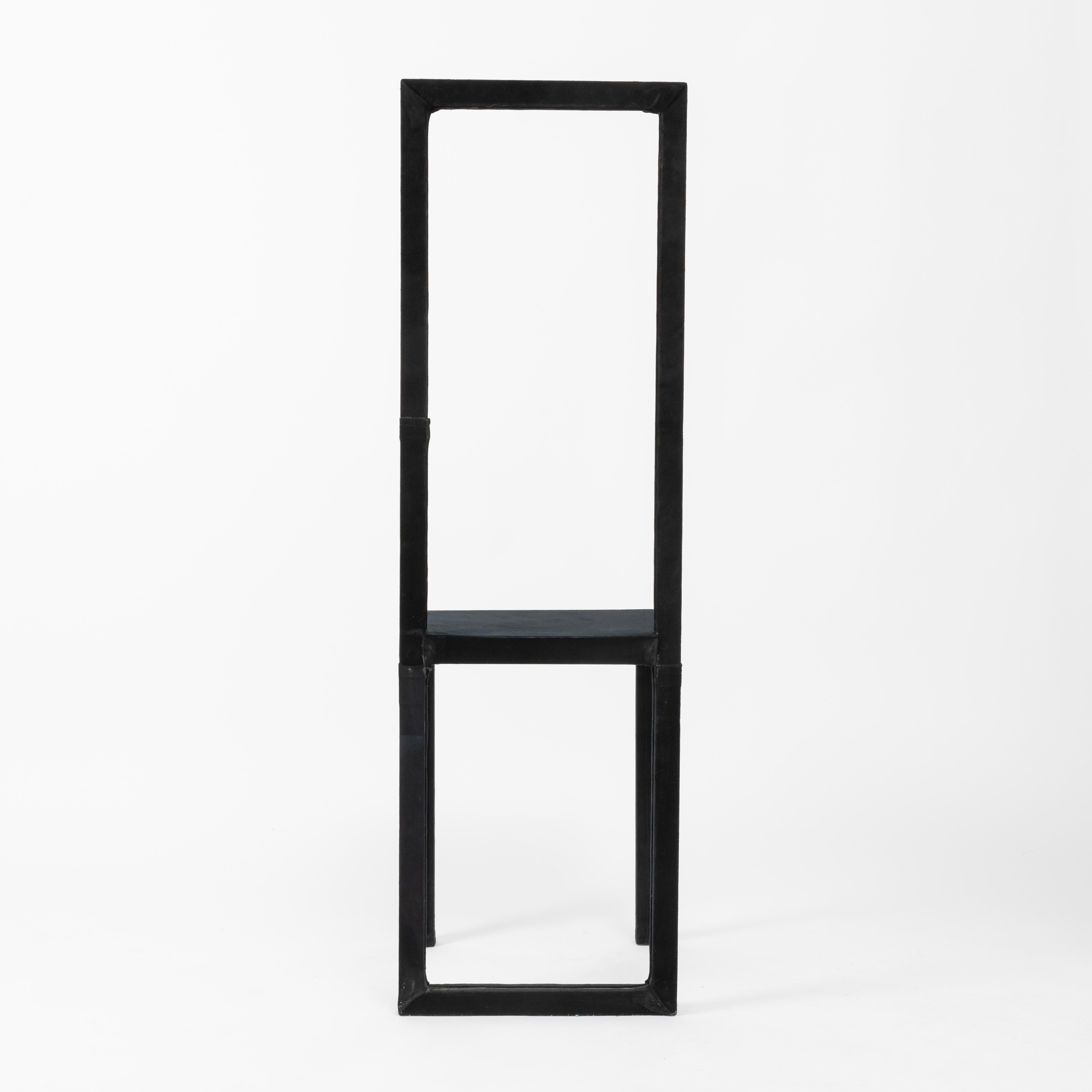 North American Postmodern High-Back Velvet Chair by Robert Wilson, 2014 For Sale