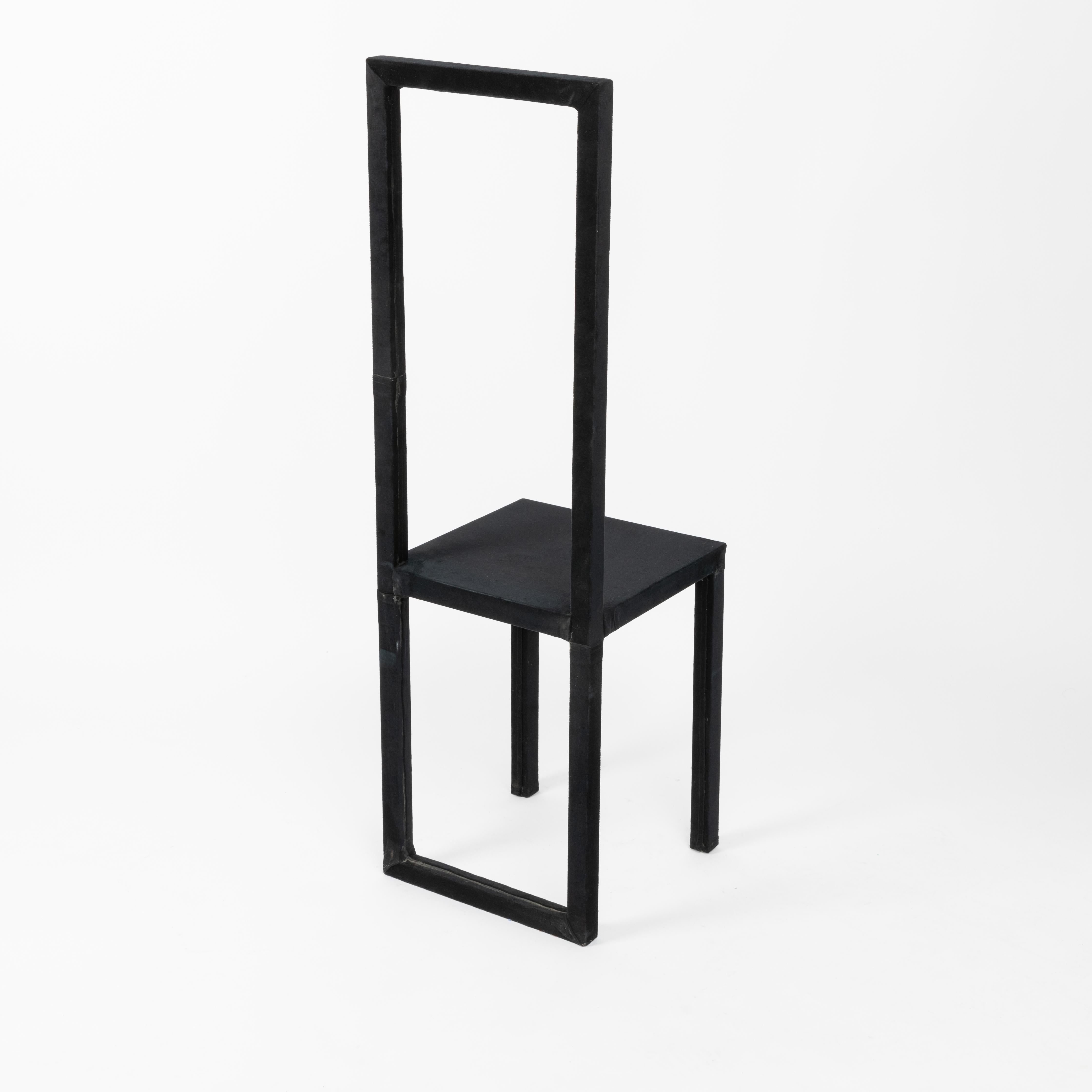 Lacquered Postmodern High-Back Velvet Chair by Robert Wilson, 2014 For Sale