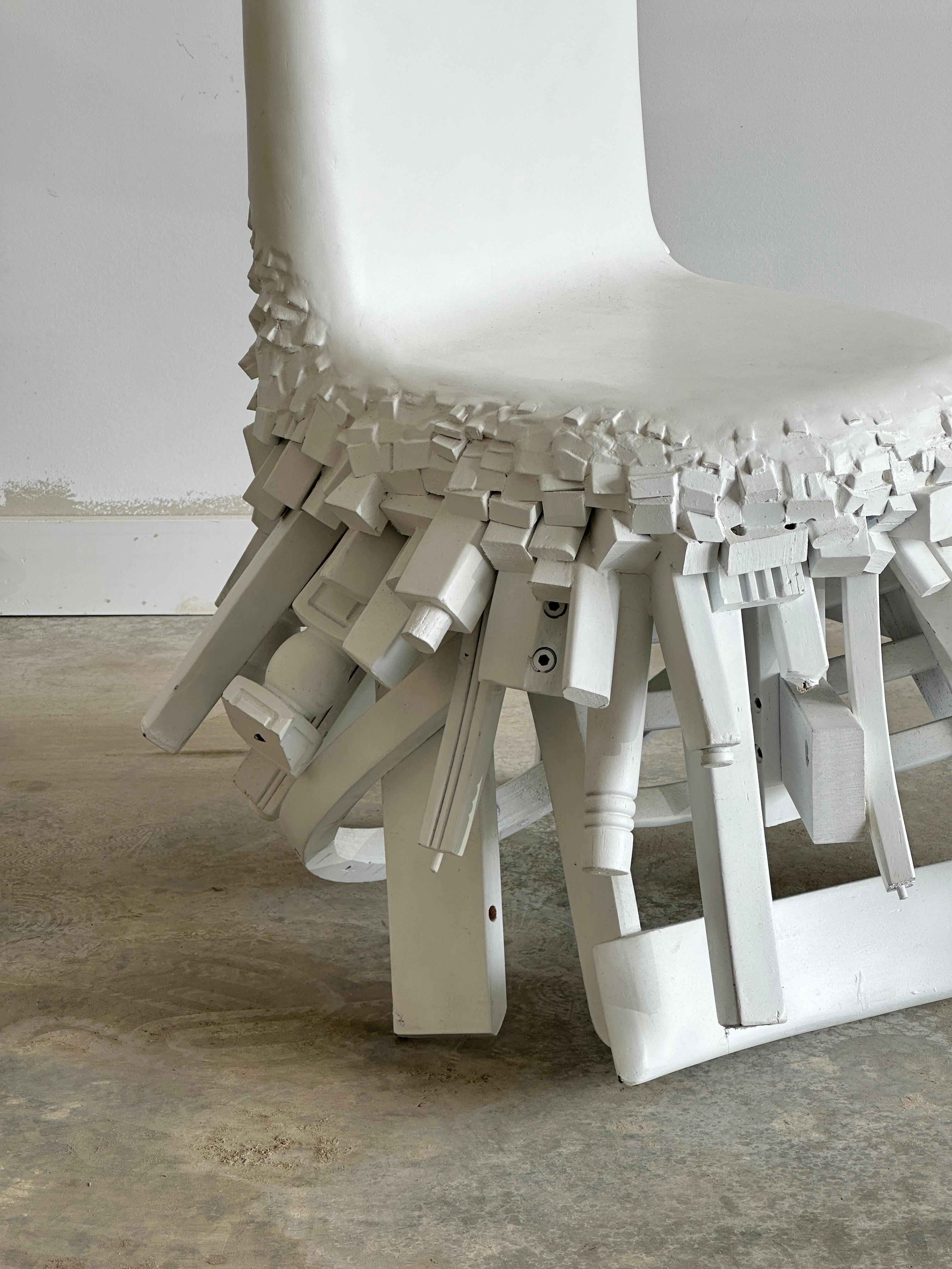 Conceptual 'Fused' chair by sculptural furniture artist Joyce Lin In Good Condition In Kleinburg, ON