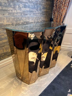 Concertina Bar in Welded Mirror-Polished Stainless Steel by Julian Mayor