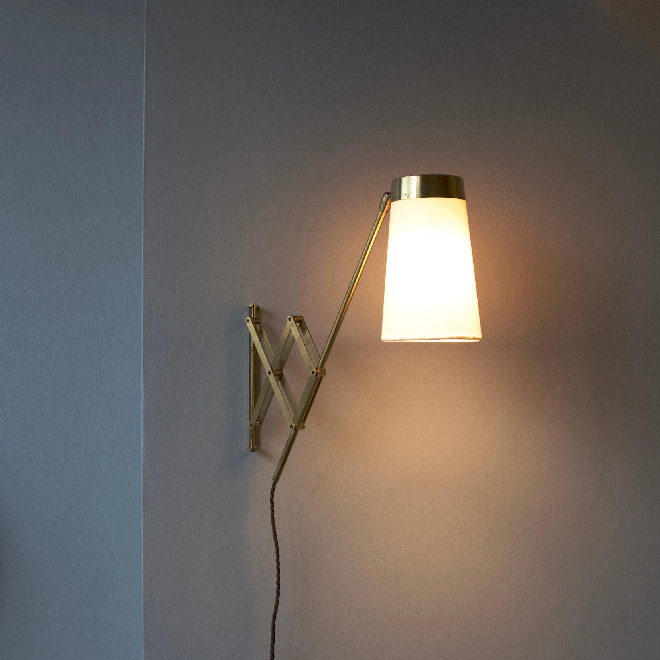 Concertina Brass Wall Light, Denmark, 1950s at 1stDibs concertina wall