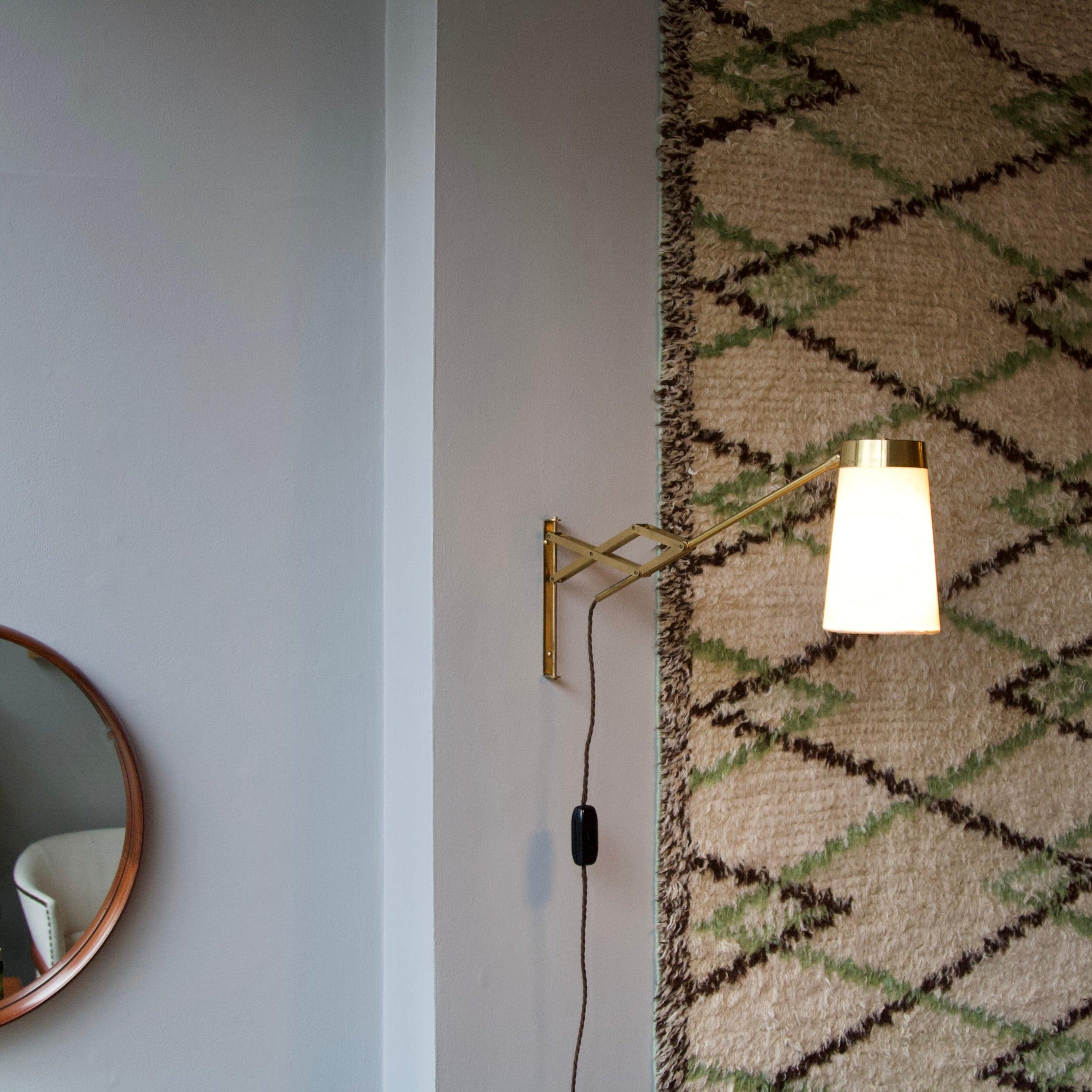 Concertina Brass Wall Light, Denmark, 1950s at 1stDibs concertina wall