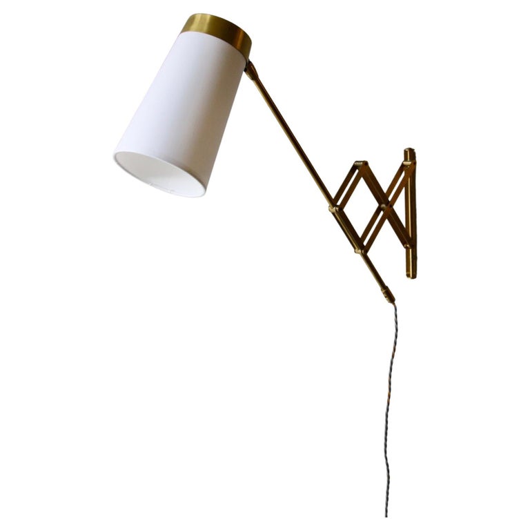 Concertina Wall Light, Denmark, C. 1950 For Sale at 1stDibs