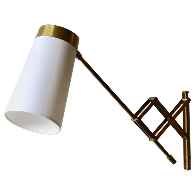 Concertina Wall Light in Polished Brass, Designed and Made in Denmark
