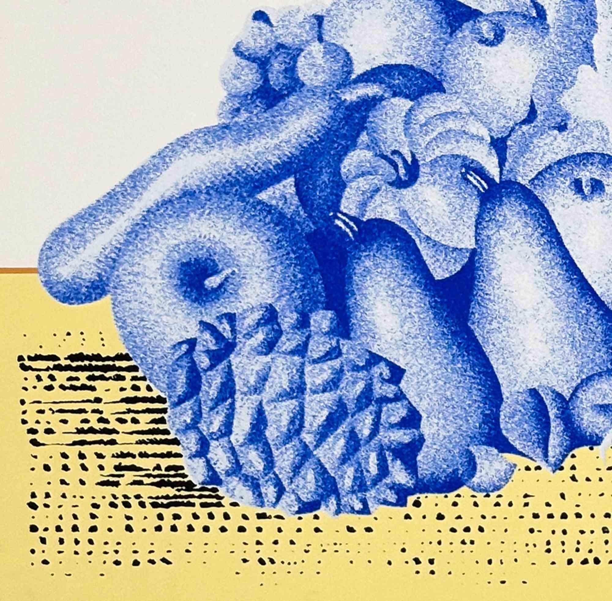 Natura Morta - Litografía de Concetto Pozzati - Años 90 en venta 1
