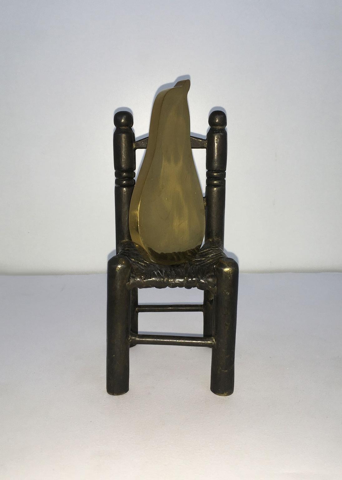 1989 Italia Escultura abstracta de bronce Concetto Pozzati En Posa en venta 2