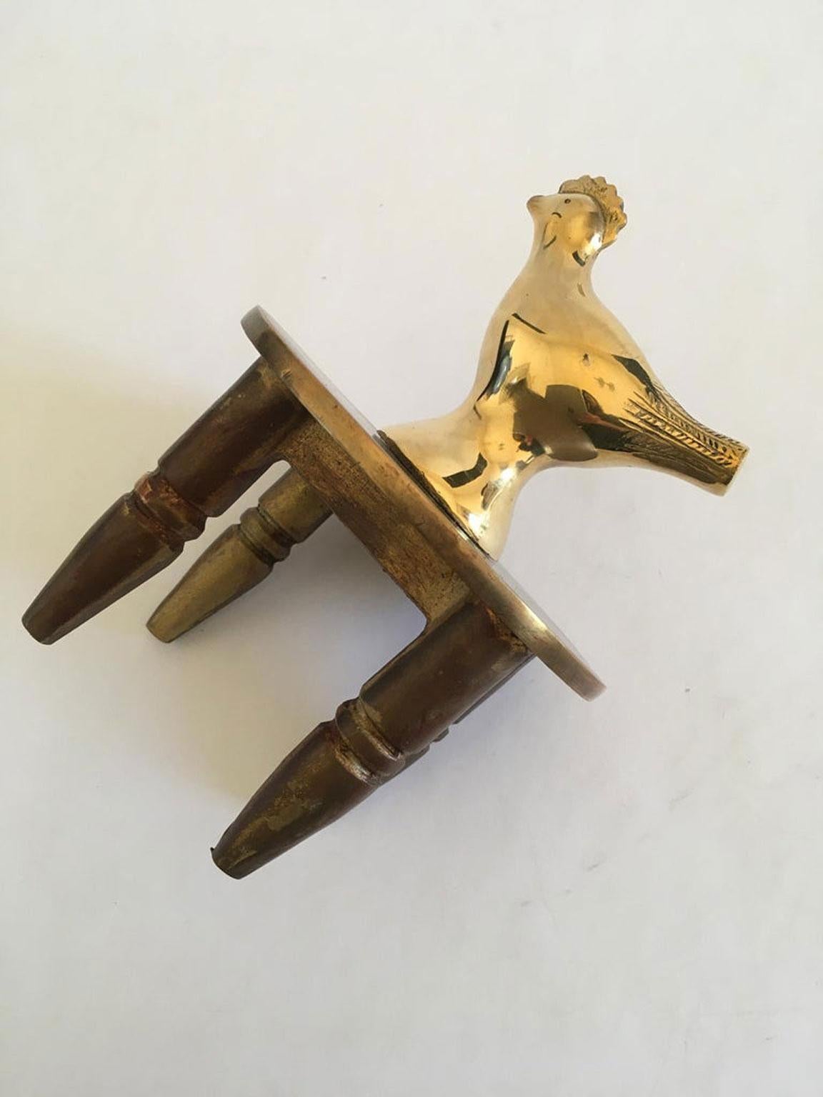 Italy 1982 Post Modern Abstract Bronze Sculpture Lucky Charm by Concetto Pozzati For Sale 13