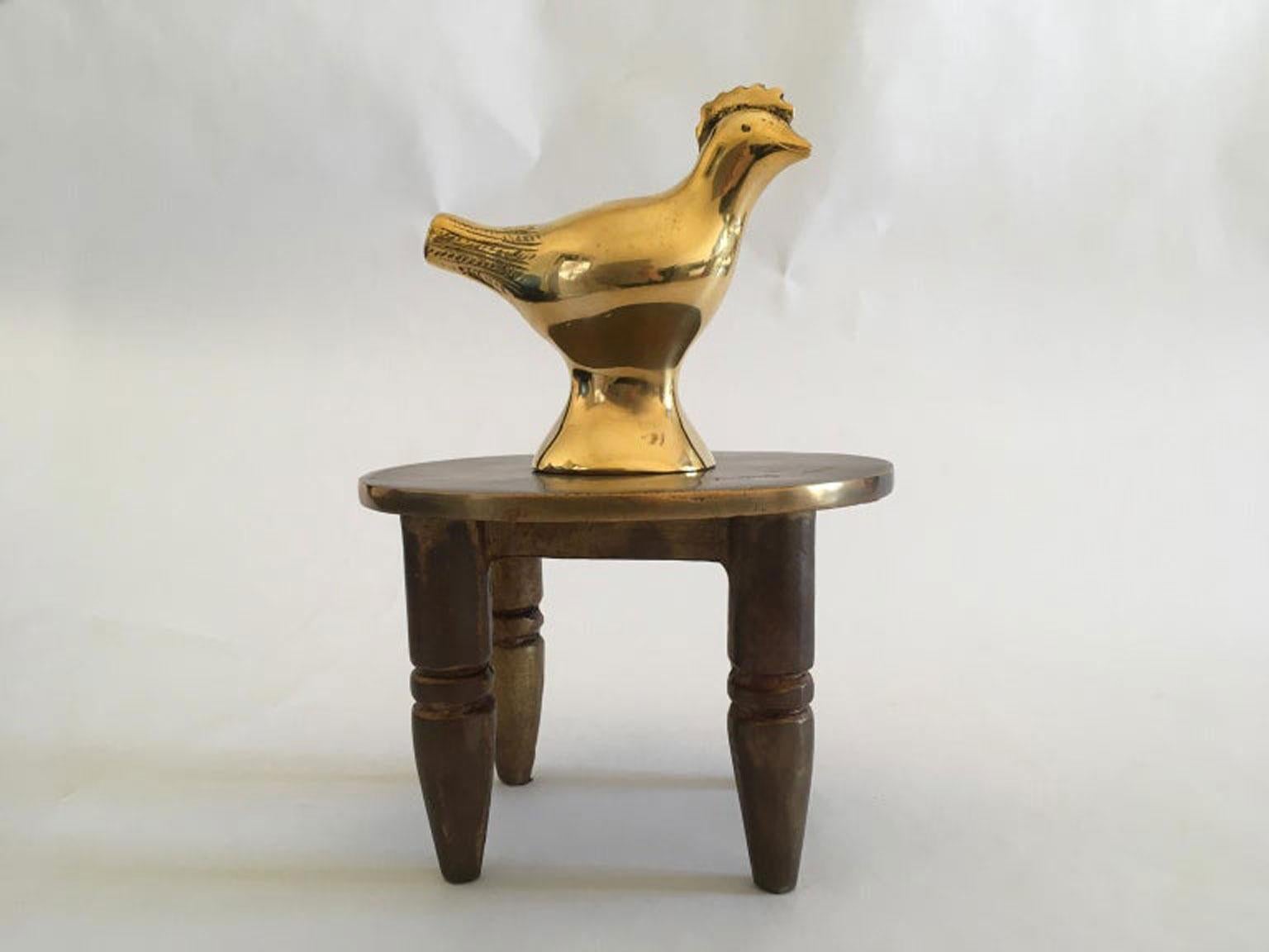 Italy 1982 Post Modern Abstract Bronze Sculpture Lucky Charm by Concetto Pozzati For Sale 1