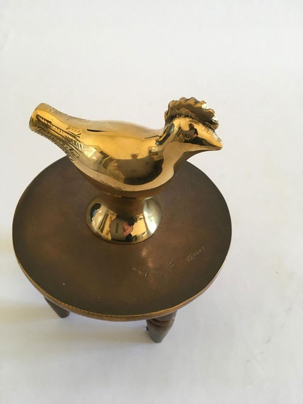 Italy 1982 Post Modern Abstract Bronze Sculpture Lucky Charm by Concetto Pozzati For Sale 4